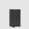 Piquadro Portafogli portacarte compatto uomo nero in pelle automatico Blue Square PP2762B2R