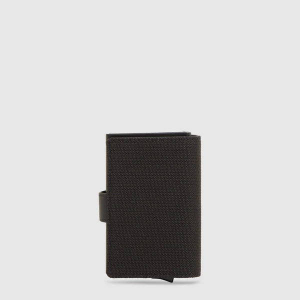 Piquadro Portacarte e portafoglio uomo automatico nero in tessuto con RFID PP5649S143R/N