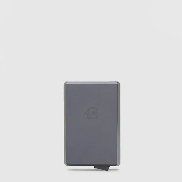Piquadro Portacarte MagSafe Blu in Alluminio e Pelle con RFID PP7072B2R