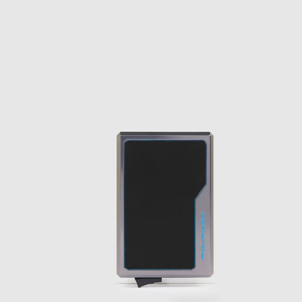 Piquadro Portacarte uomo automatico MagSafe nero in pelle con RFID PP7072B2R
