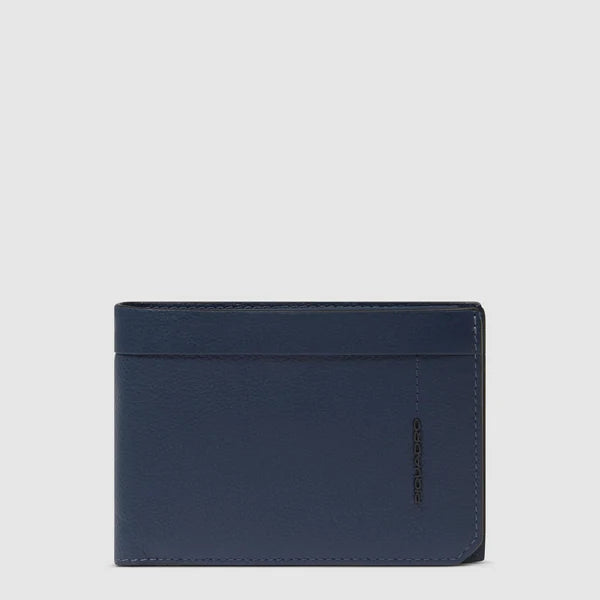 Piquadro Portafogli uomo in pelle  con porta documenti e portamonete Blu con RFID PU1392W137R