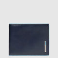 Piquadro Portafogli uomo in pelle Blue Square con portamonete Blu con RFID PU257B2R