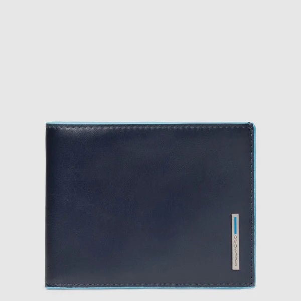 Piquadro Portafogli uomo in pelle Blue Square con portamonete Blu con RFID PU257B2R
