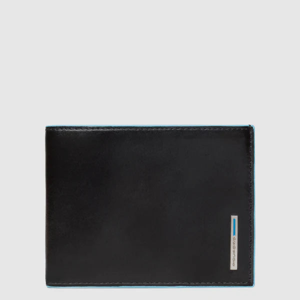 Piquadro Portafogli uomo in pelle Blue Square con portamonete Nero con RFID PU257B2R