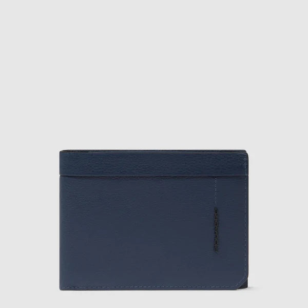 Piquadro Portafogli uomo in pelle Blu con portamonete con RFID  PU257W137R