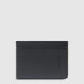 Piquadro Portafogli uomo in pelle con portamonete Nero PU257W137R
