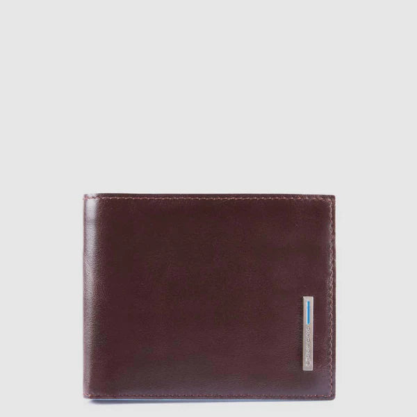 Piquadro Portafogli uomo con portamonete moro in pelle Blue Square con RFID PU4188B2R