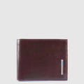 Piquadro Portafogli uomo con portamonete moro in pelle Blue Square con RFID PU4188B2R
