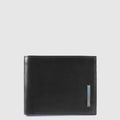 Piquadro Portafogli uomo con portamonete nero in pelle Blue Square con RFID PU4188B2R
