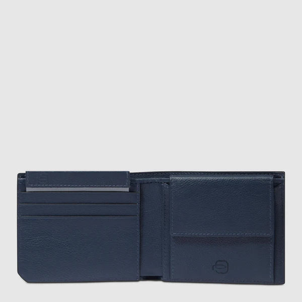 Piquadro Portafogli uomo Blu in pelle con portamonete con RFID PU4188W137R