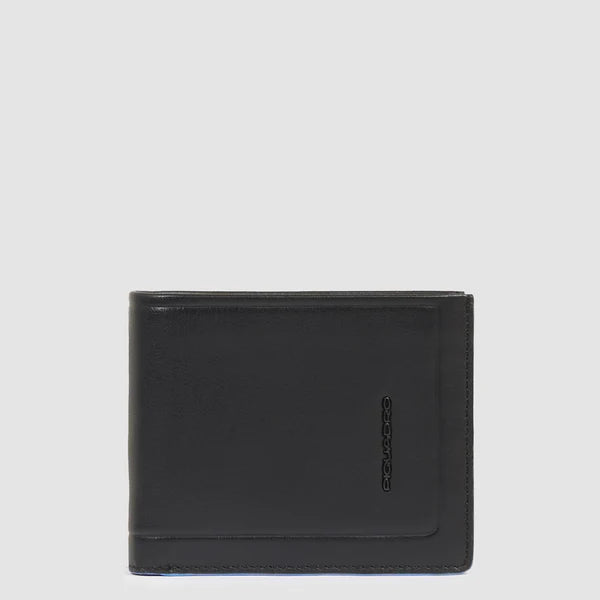 Piquadro Portafoglio Uomo in Pelle Nero Blue Square con portamonete PU4518S138R