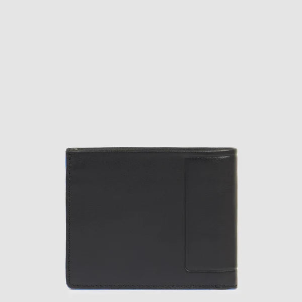 Piquadro Portafoglio Uomo in Pelle Nero Blue Square con portamonete PU4518S138R