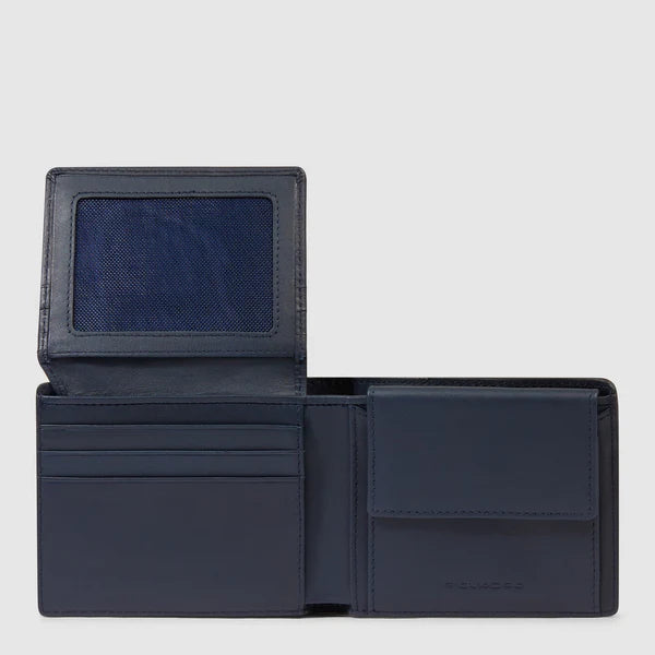 Piquadro Portafogli uomo Blu in pelle con porta documenti e RFID PU4518S142R