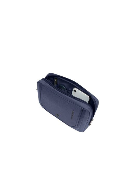 Piquadro Pochette in tessuto riciclato e pelle Blu AC6961S143