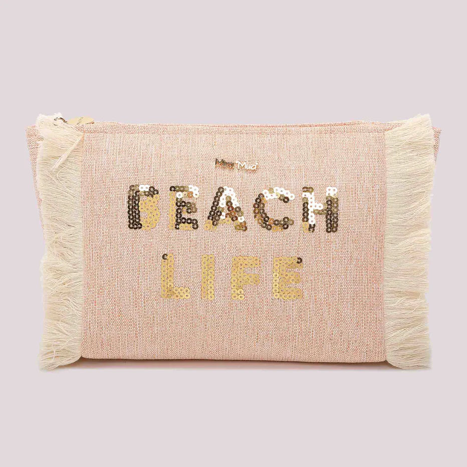 Mimi Muà Pochette Mare Beach Life Salmone M8-X201481