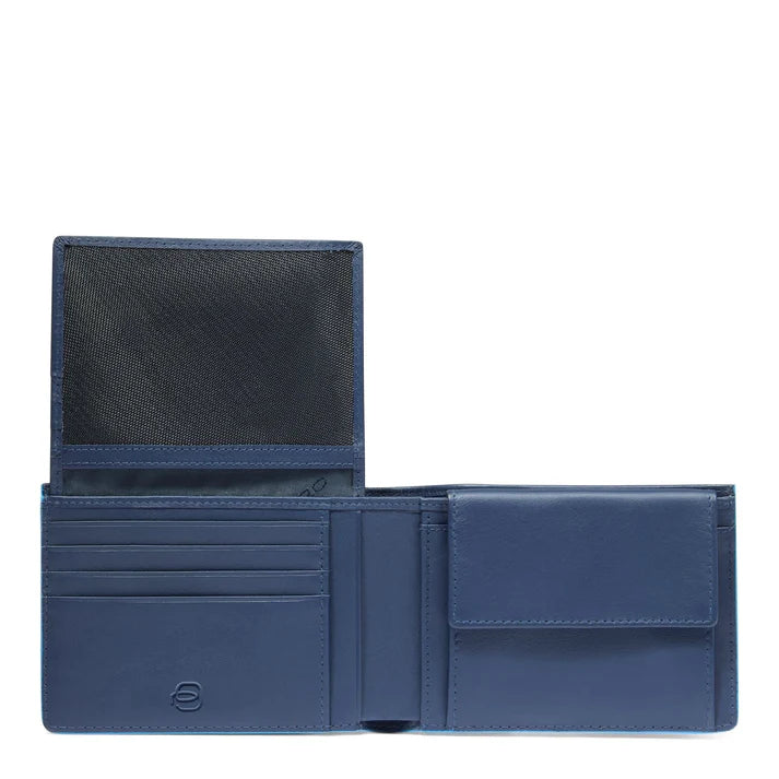 Piquadro Portafogli uomo in pelle Blue Square con portamonete e porta documenti PU1392S138R