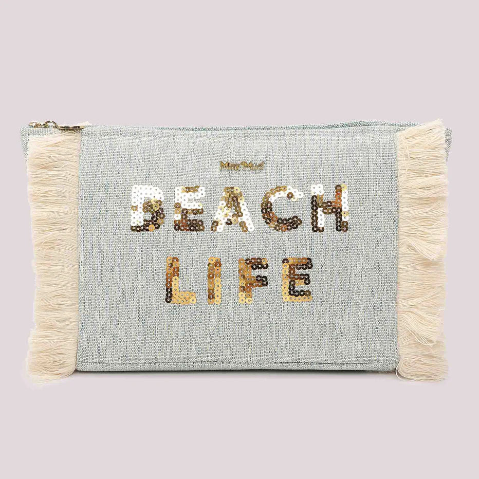 Mimi Muà Pochette Mare Beach Life Verde Pastello M8-X201481