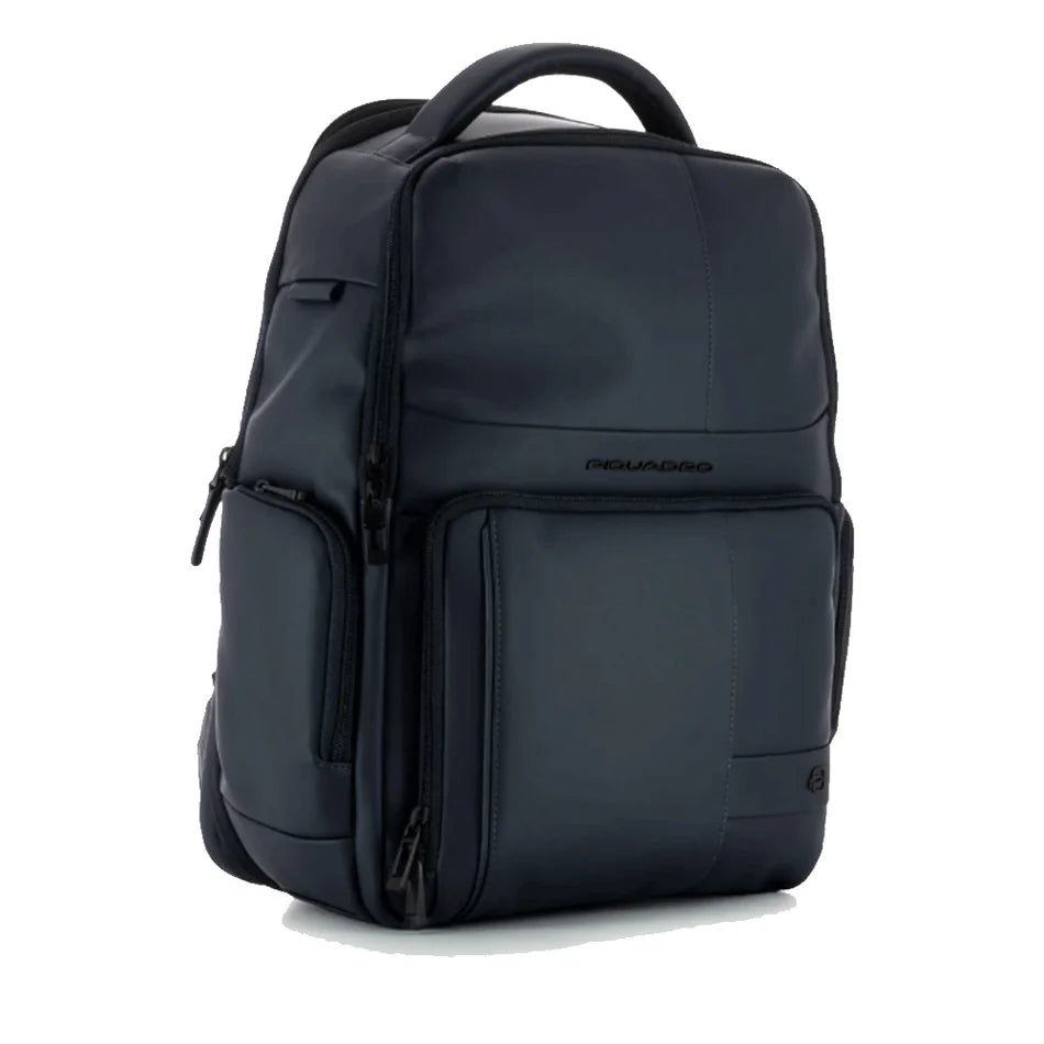 Piquadro zaino porta PC in tessuto gommato Blu CA6238W129W/BLU