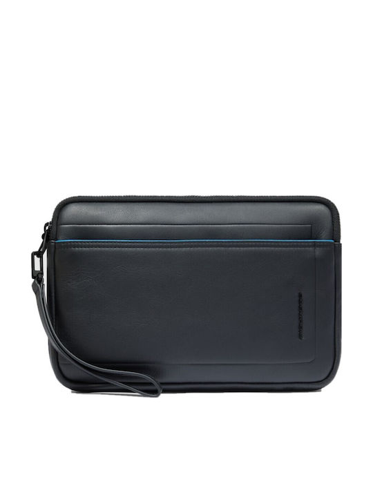 Piquadro pochette nera in pelle linea Blue Square porta iPad mini e RFID AC6156S138R