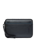 Piquadro pochette nera in pelle linea Blue Square porta iPad mini e RFID AC6156S138R