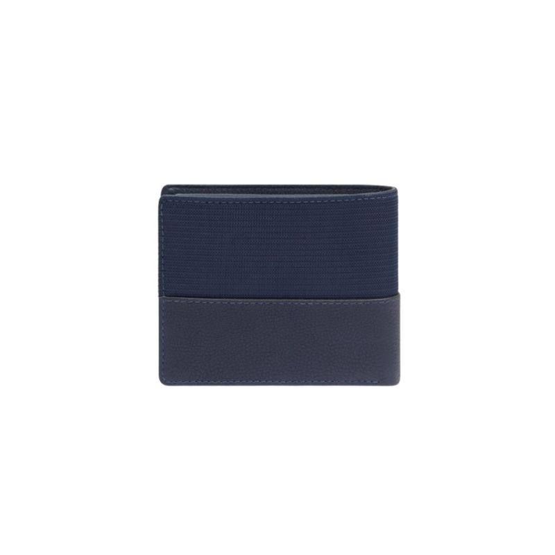 Piquadro Portafoglio con portamonete in pelle e tessuto Blu  PU4188W138R